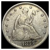 1875 Seated Liberty Twenty Cents CLOSELY UNCIRCULA