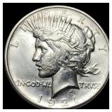 1921 Silver Peace Dollar CHOICE AU
