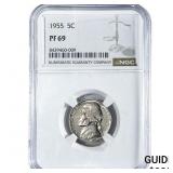1955 Jefferson Nickel NGC PF69