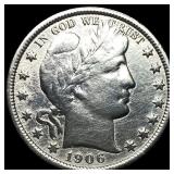 1906-O Silver Half Dollar Barber HIGH GRADE