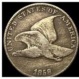 1858 Copper-Nickel Flying Eagle Cent NEARLY UNCIRC