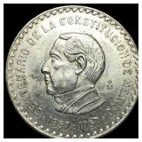 1957 Mexico Silver 10 Pesos UNCIRCULATED