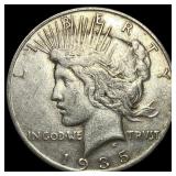 1935 Silver Peace Dollar NEARLY UNCIRCULATED