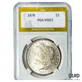 1878 Morgan Silver Dollar PGA MS63