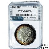 1878 8TF Morgan Silver Dollar PGA MS64 PL
