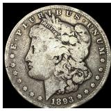 1893-CC Silver Morgan Dollar LIGHTLY CIRCULATED