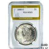1888-O Morgan Silver Dollar PGA MS65