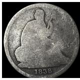 1838-O Silver Seated Liberty Dime NICELY CIRCULATE