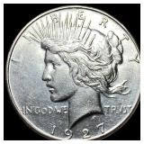 1927-S Peace Silver Dollar CHOICE AU