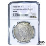 1922-D Silver Peace Dollar NGC MS62 VAM-7B TDR Lea