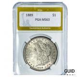 1889 Morgan Silver Dollar PGA MS63