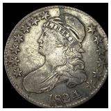 1824 Capped Bust Half Dollar LIGHTLY CIRCULATED