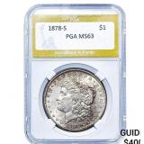 1878-S Morgan Silver Dollar PGA MS63