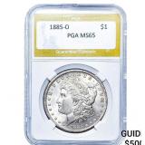1885-O Morgan Silver Dollar PGA MS65