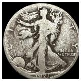 1921-S Silver Walking Liberty Half Dollar  NICELY