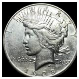 1928-S Silver Peace Dollar CLOSELY  UNCIRCULATED