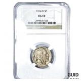 1914-D Buffalo Nickel NGC VG10