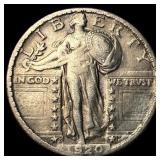 1920-S Silver Standing Liberty Quarter  LIGHTLY C