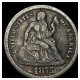 1875-S Silver Seated Liberty Dime LIGHTLY  CIRCUL