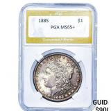 1885 Morgan Silver Dollar PGA MS65+