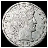 1901-O Silver Barber Quarter LIGHTLY  CIRCULATED