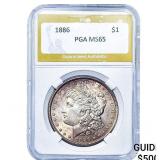 1886 Morgan Silver Dollar PGA MS65