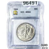 1944 Walking Liberty Half Dollar ICG MS64