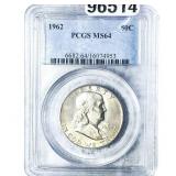 1962 Franklin Half Dollar PCGS MS64