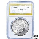 1878-S Morgan Silver Dollar PGA MS63