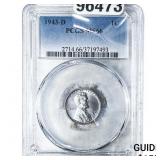 1943-D Wheat Cent PCGS MS66
