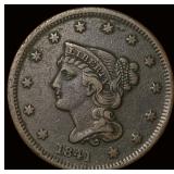 1841 Braided Hair Large Cent NEARLY  UNCIRCULATED