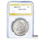 1882-O/S Morgan Silver Dollar PGA AU55