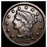 1847 Braided Hair Large Cent CHOICE AU