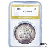 1887 Morgan Silver Dollar PGA MS64