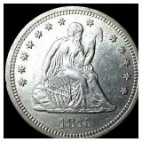 1876-S Silver Seated Liberty Quarter UNCIRCULATED