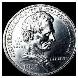 1918 Silver Illinois Half Dollar GEM BU