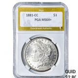 1881-CC Morgan Silver Dollar PGA MS64+