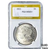 1921 Morgan Silver Dollar PGA MS65+