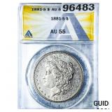 1881-S Morgan Silver Dollar ANACS AU55