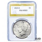 1923-D Silver Peace Dollar PGA MS63