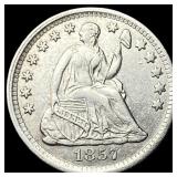 1857 Silver Seated Liberty Half Dime  UNCIRCULATE