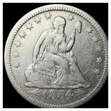 1854-O Silver Seated Liberty Quarter NEARLY  UNCI