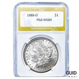 1888-O Morgan Silver Dollar PGA MS64