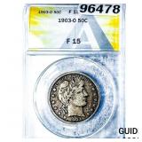 1903-O Barber Half Dollar ANACS F15