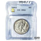 1946-D Walking Liberty Half Dollar ICG MS64