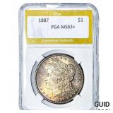 1887 Morgan Silver Dollar PGA MS63+