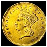1856 Gold $1 Indian Princess Type 3 HIGH  GRADE