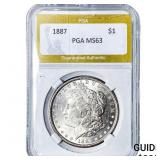 1887 Morgan Silver Dollar PGA MS63
