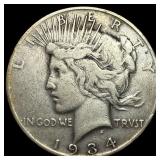 1934-S Silver Peace Dollar LIGHTLY CIRCULATED