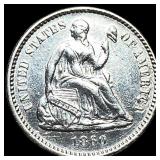 1860 Silver Seated Liberty Half Dime  UNCIRCULATE